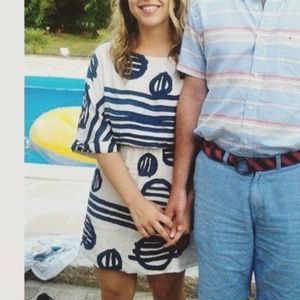 Zara | White & Blue Summer Dress